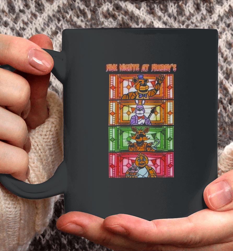 Five Nights At Freddy’s Stained Glass Characters Coffee Mug