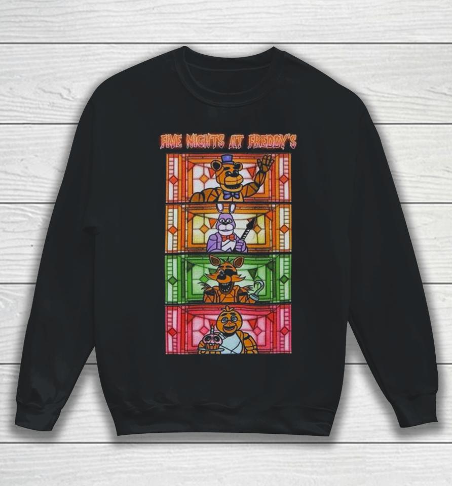 Five Nights At Freddy’s Stained Glass Characters Sweatshirt