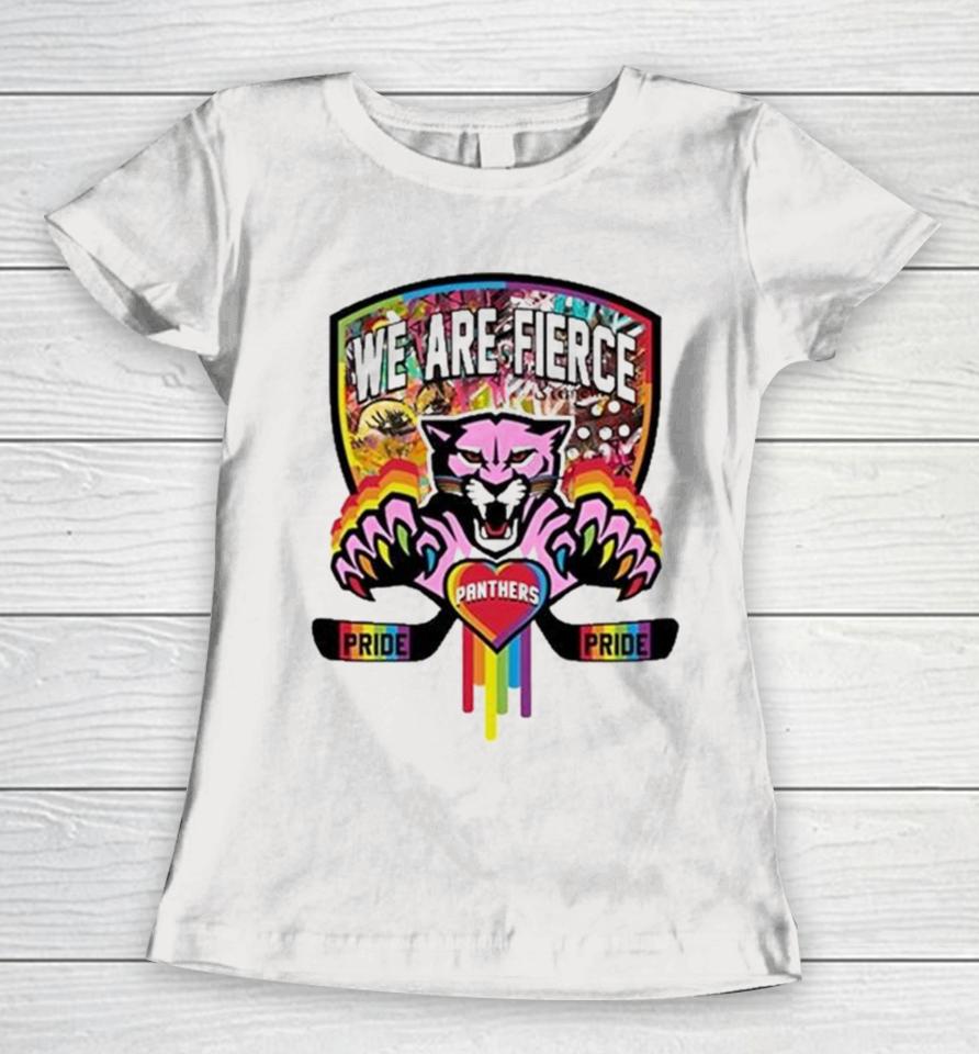 Fla Team Shop We Are Fierce Florida Panthers Pride Women T-Shirt