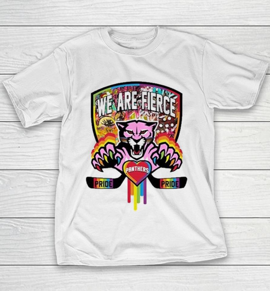 Fla Team Shop We Are Fierce Florida Panthers Pride Youth T-Shirt