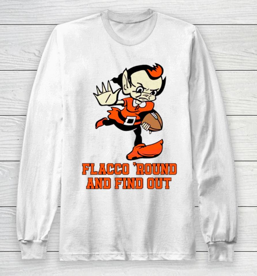 Flacco Round And Find Out Brownie The Elf Football Long Sleeve T-Shirt