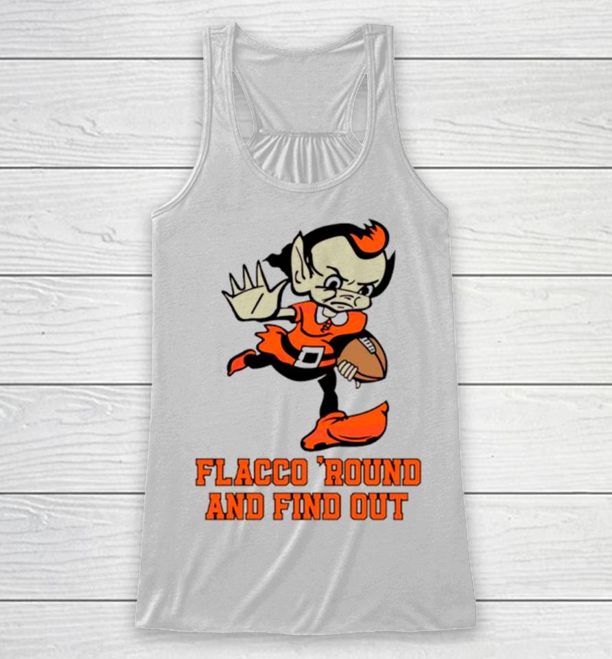 Flacco Round And Find Out Brownie The Elf Football Racerback Tank