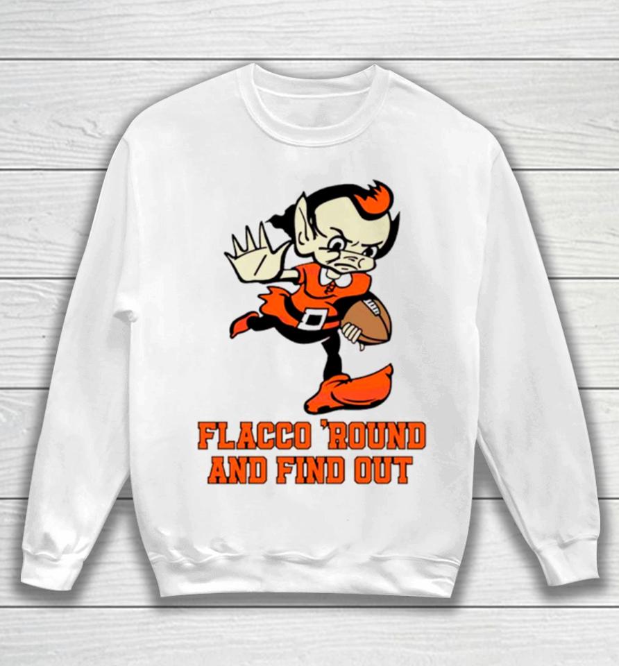 Flacco Round And Find Out Brownie The Elf Football Sweatshirt