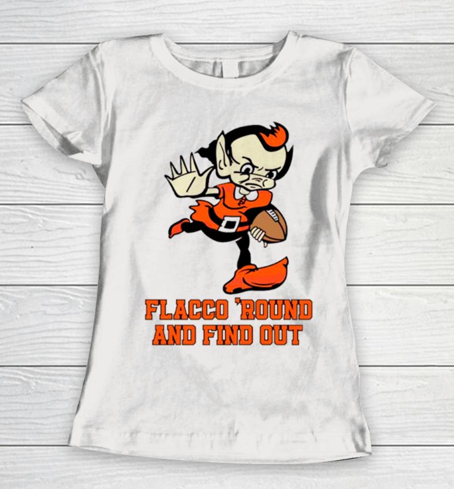 Flacco Round And Find Out Brownie The Elf Football Women T-Shirt