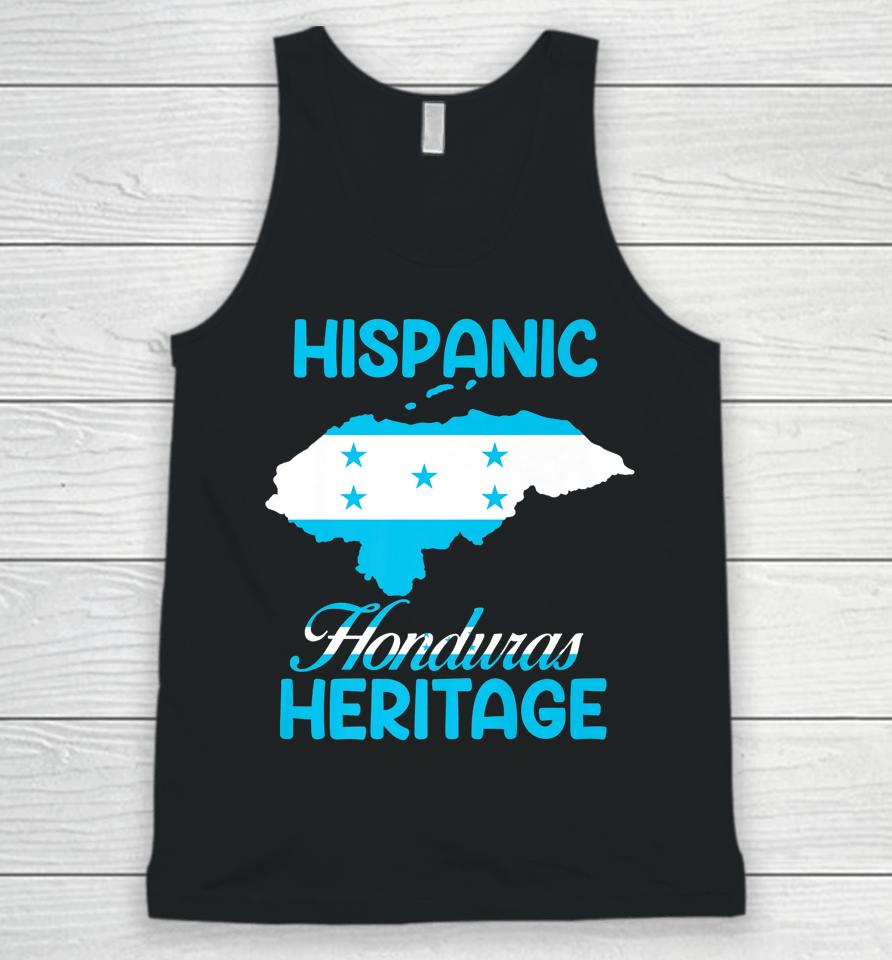 Flag Hispanic Heritage Honduras Map Latino Heritage Month Unisex Tank Top