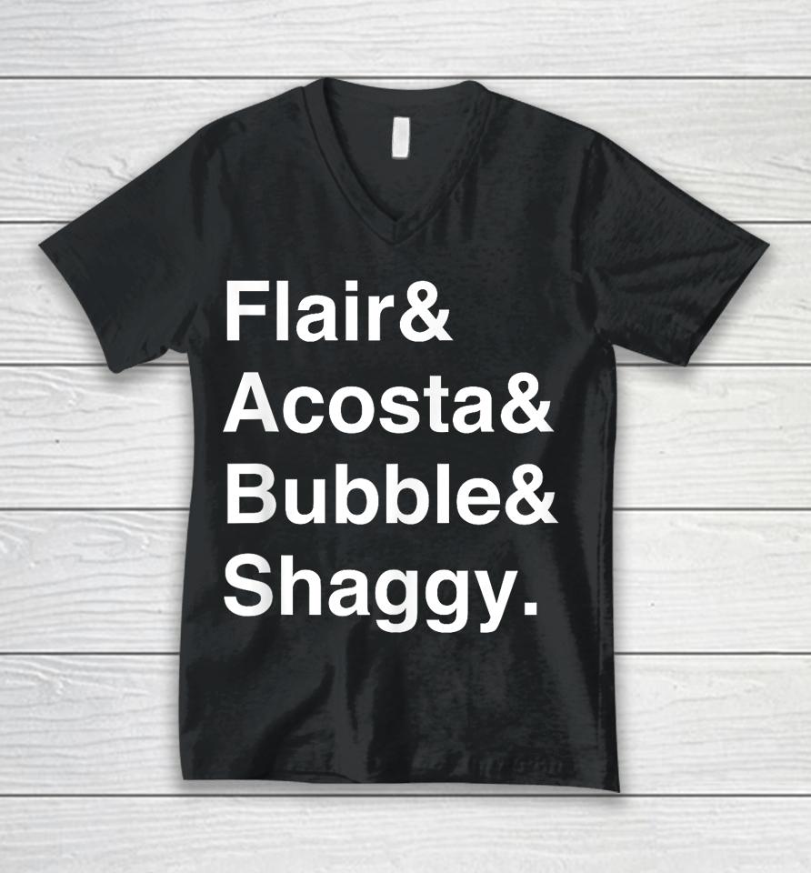Flair &Amp; Acosta &Amp; Bubble &Amp; Shaggy Unisex V-Neck T-Shirt