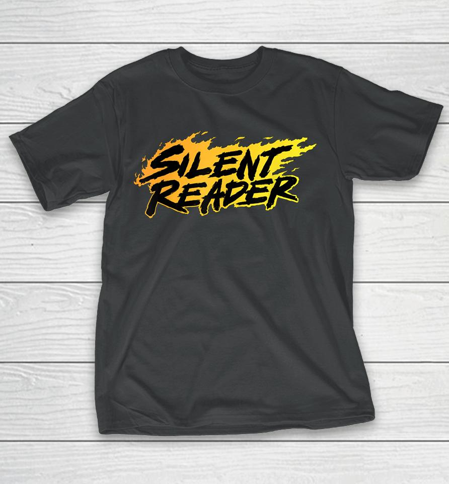 Flaming Silent Reader T-Shirt