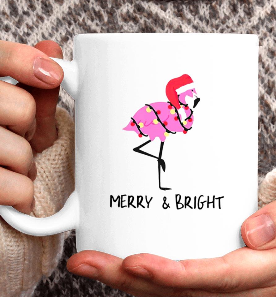 Flamingo Merry And Bright Christmas Coffee Mug