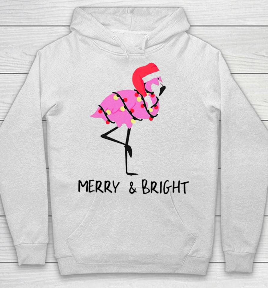 Flamingo Merry And Bright Christmas Hoodie