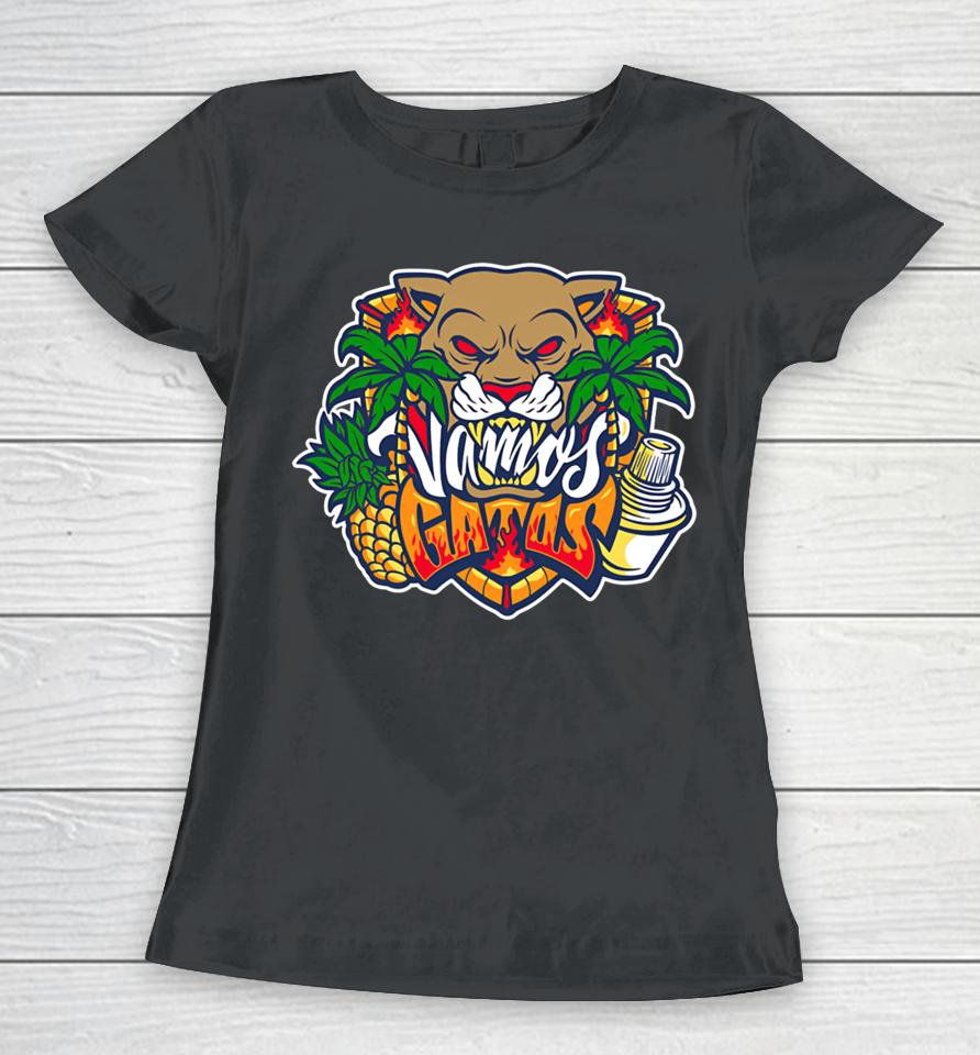 Flateamshop Store Florida Panthers Vamos Gatos 2024 Women T-Shirt