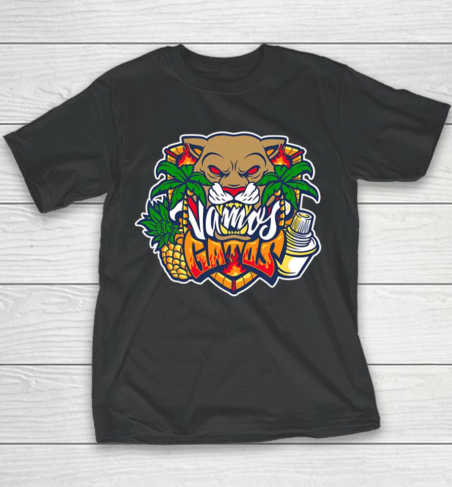 Flateamshop Store Florida Panthers Vamos Gatos 2024 Youth T-Shirt