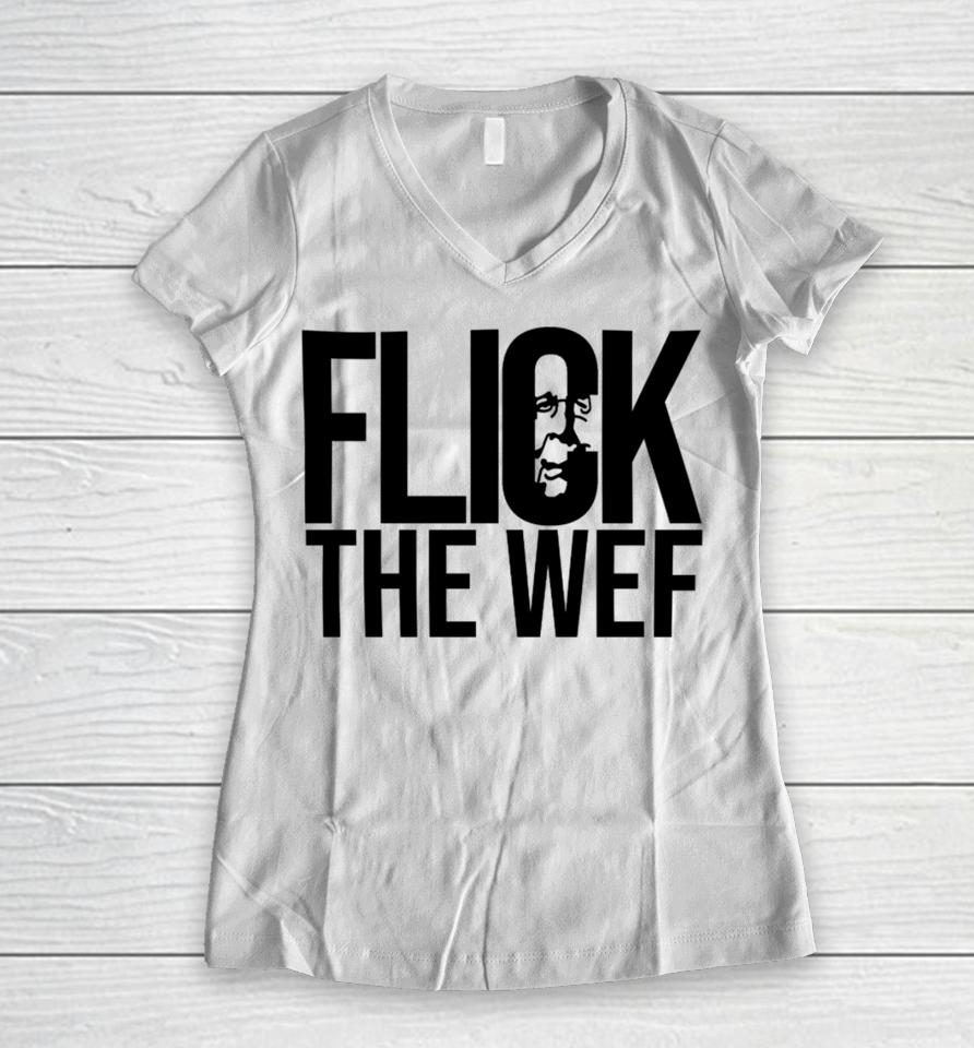 Flick The Wef Women V-Neck T-Shirt