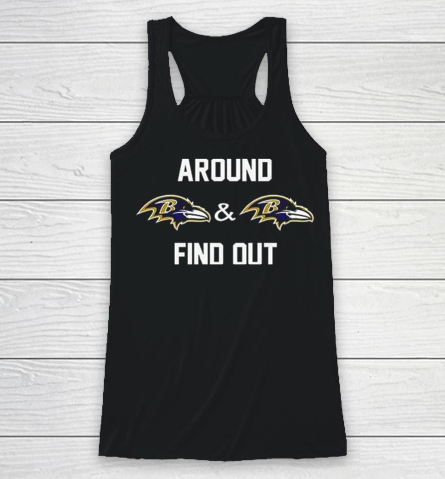 Flock Around Baltimore Ravens And Baltimore Ravens Find Out Merchandise Racerback Tank