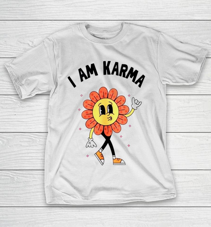 Floral I Am Karma T-Shirt