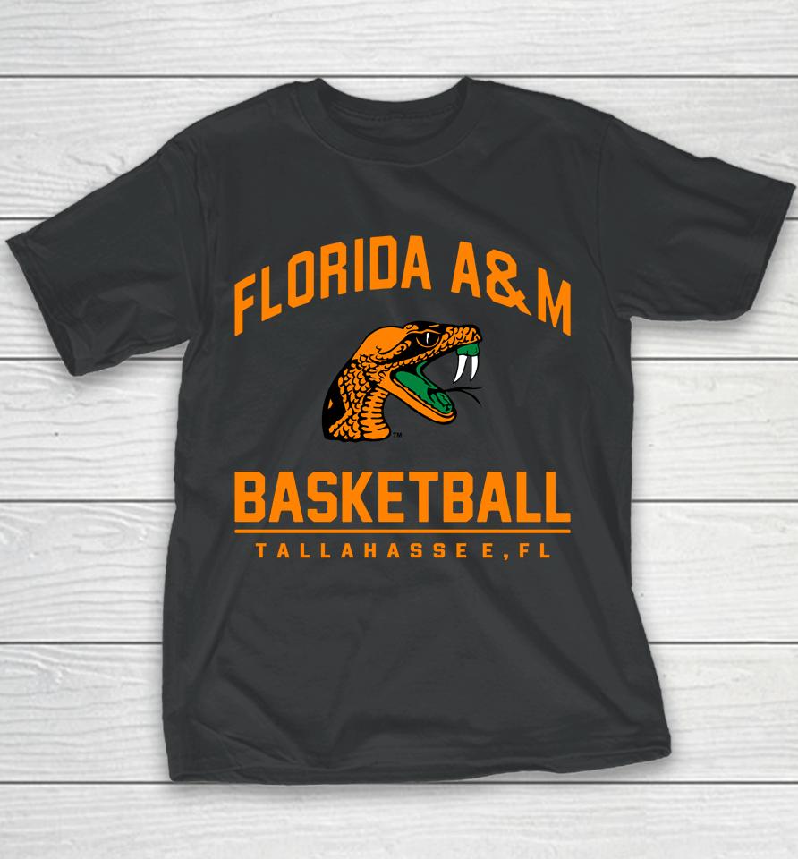 Florida A And M Rattlers Basketball Lebron James Marled Youth T-Shirt
