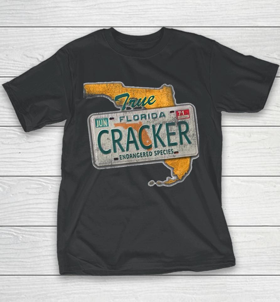 Florida Cracker T Shirt Florida Cracker Endangered Species Florida Native Youth T-Shirt