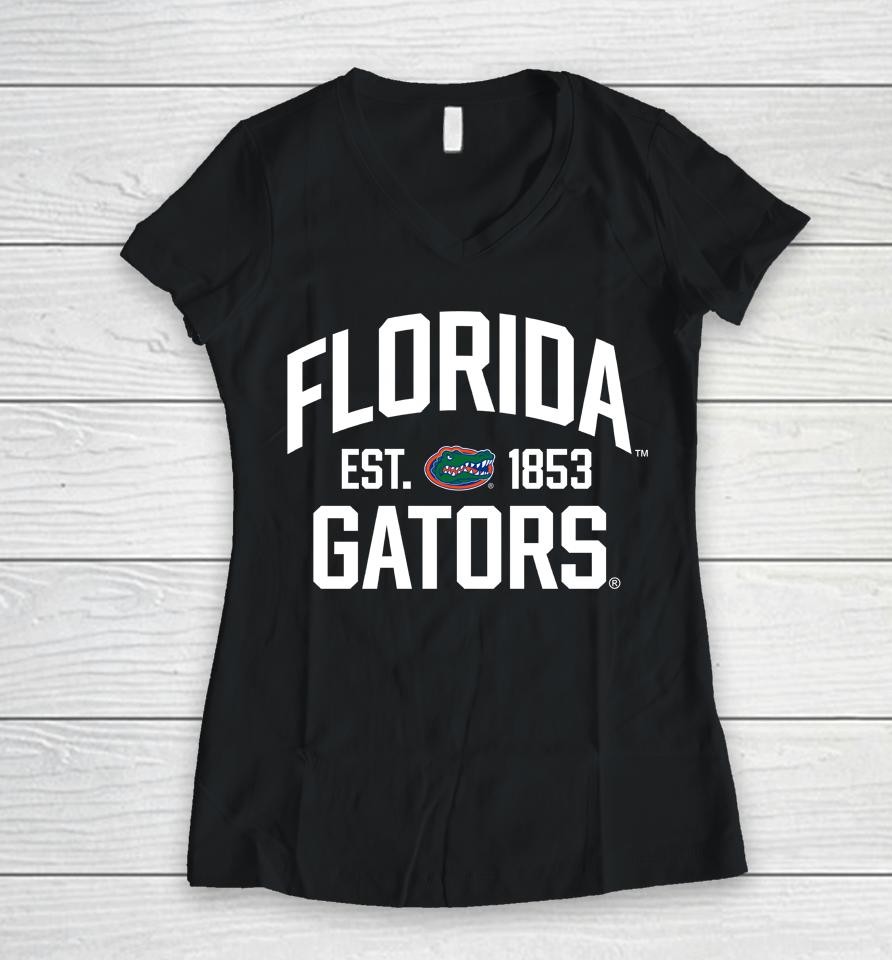 Florida Gators 1274 Victory Falls Est 1853 Women V-Neck T-Shirt