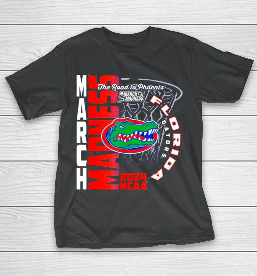 Florida Gators 2024 Ncaa Basketball The Road To Phoenix March Madness T-Shirt