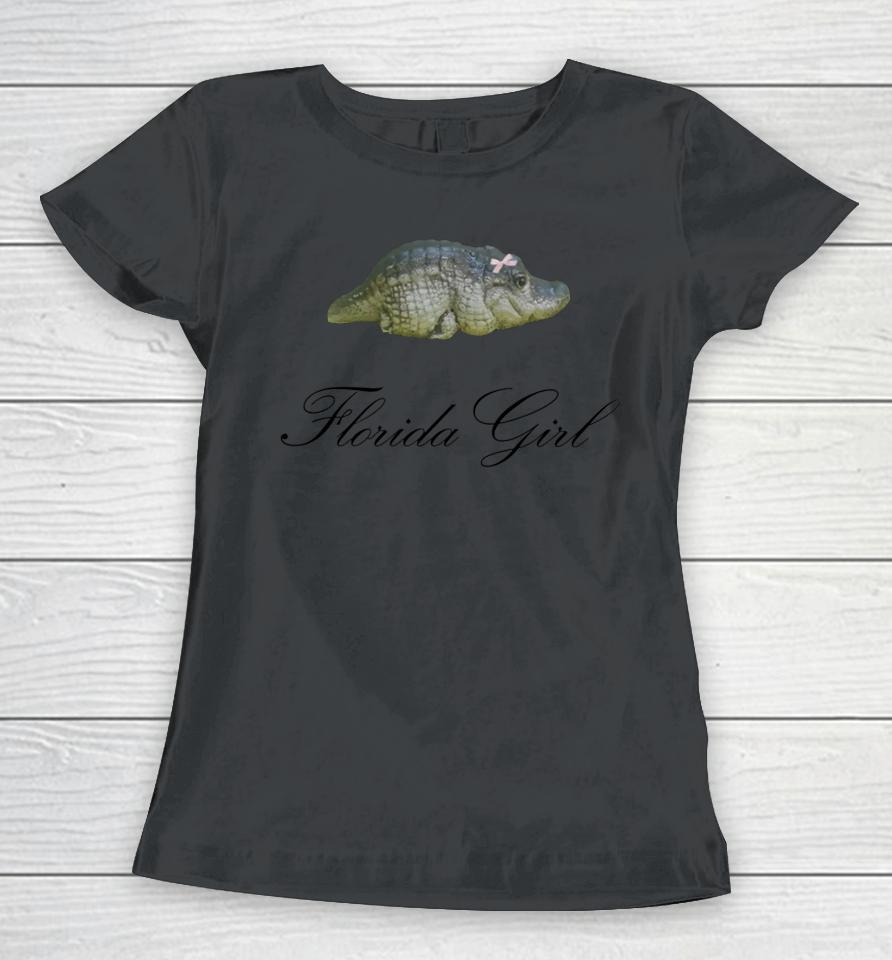 Florida Girl Baby Gator Coquette Women T-Shirt