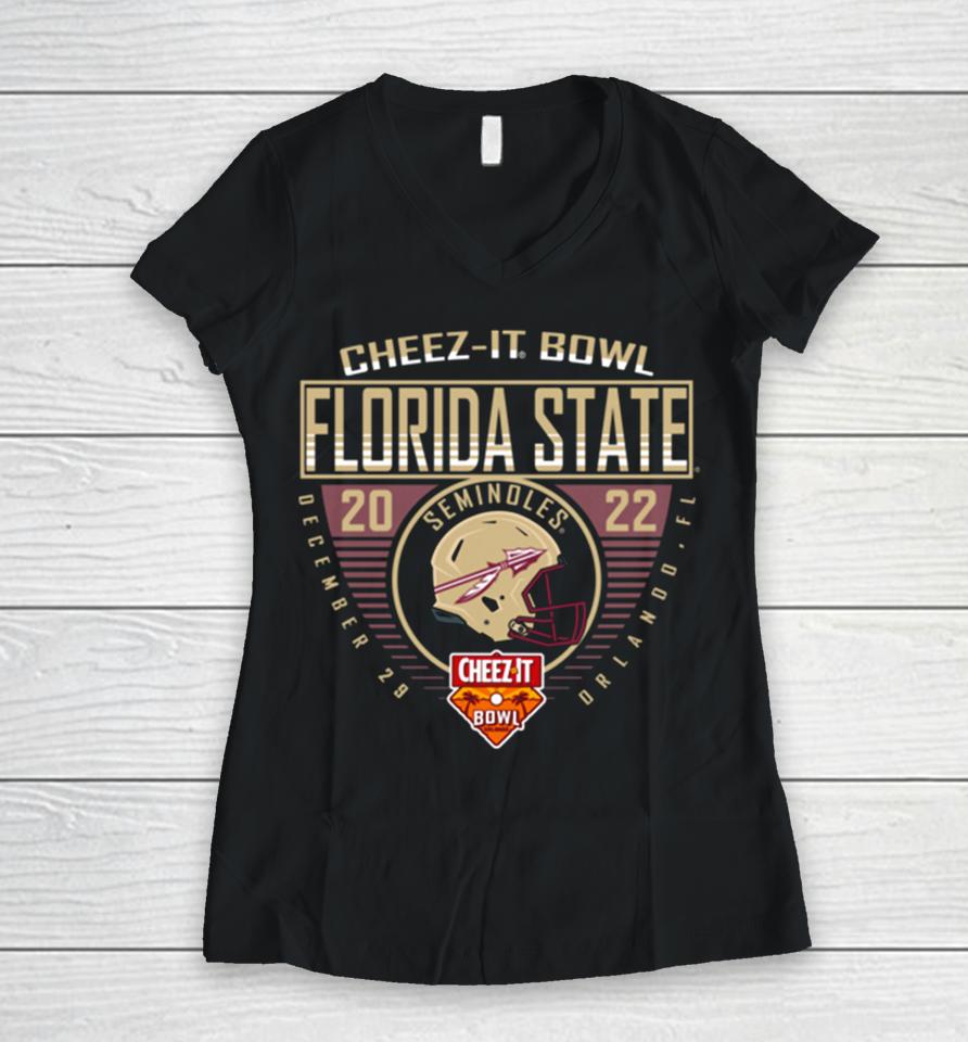 Florida State 2022 Cheez-It Bowl Bound Women V-Neck T-Shirt