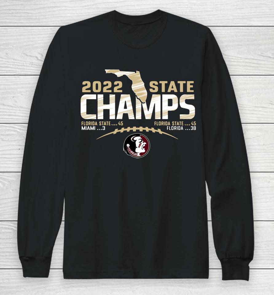 Florida State 2022 State Champions Football Score Long Sleeve T-Shirt