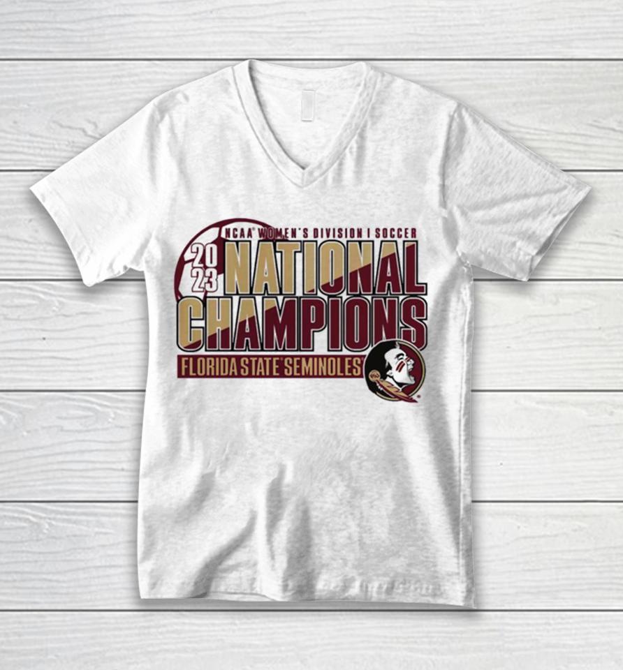 Florida State Seminoles 2023 Ncaa Women’s Soccer National Champions Unisex V-Neck T-Shirt
