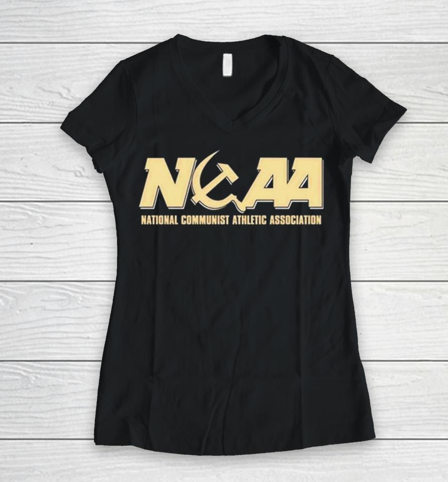 Florida State Seminoles College National Communist Athletic Association Ncaa Women V-Neck T-Shirt