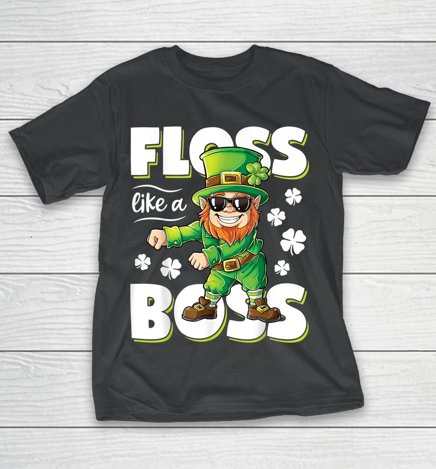Floss Like A Boss Leprechaun Boys St Patrick's Day T-Shirt
