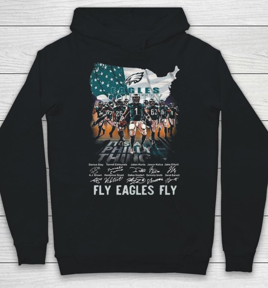 Fly Eagles Fly Philadelphia Eagles It’s A Philly Thing Signatures Hoodie