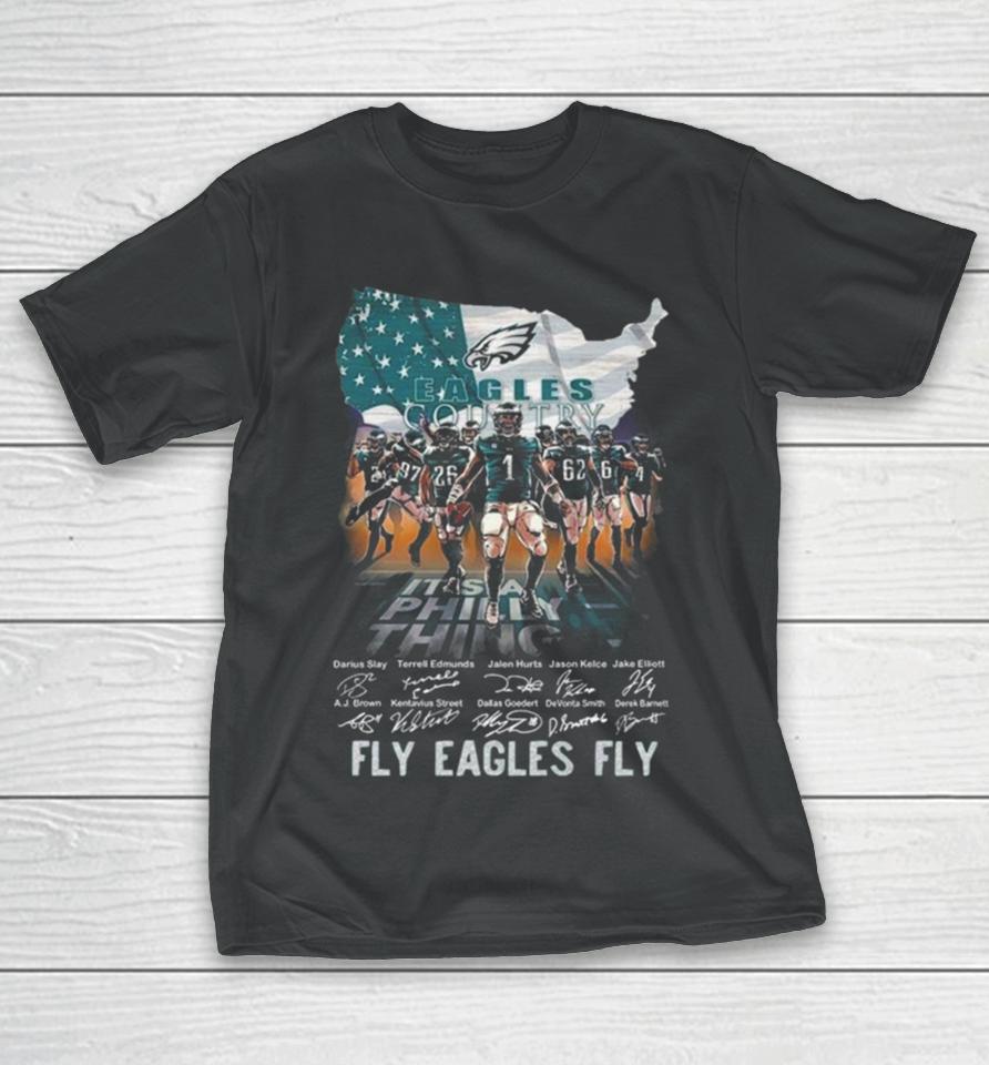 Fly Eagles Fly Philadelphia Eagles It’s A Philly Thing Signatures T-Shirt
