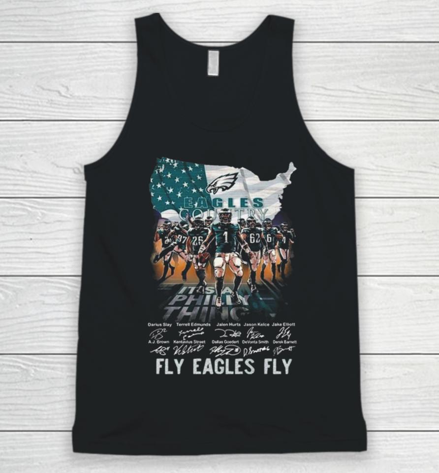 Fly Eagles Fly Philadelphia Eagles It’s A Philly Thing Signatures Unisex Tank Top