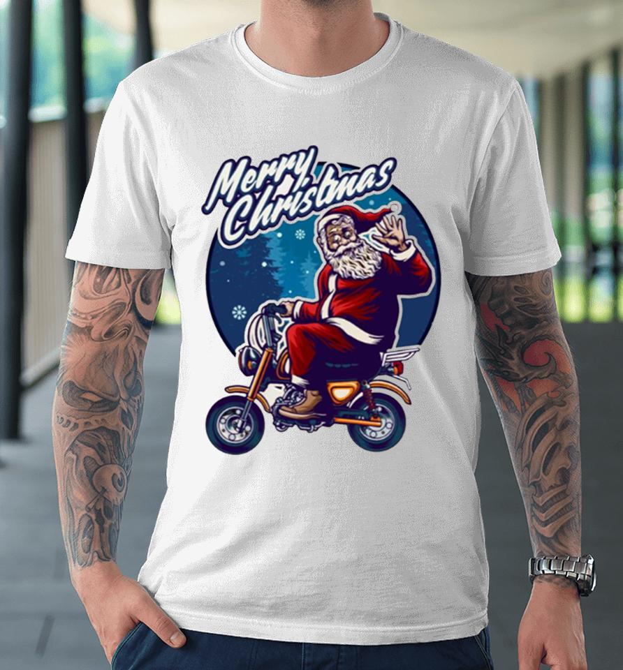 Flying On A Motorcycle For Enthusiasts Lovers Riders Premium T-Shirt