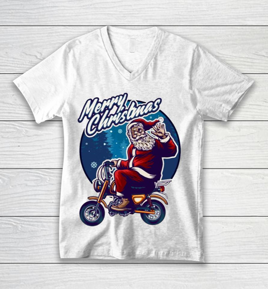 Flying On A Motorcycle For Enthusiasts Lovers Riders Unisex V-Neck T-Shirt