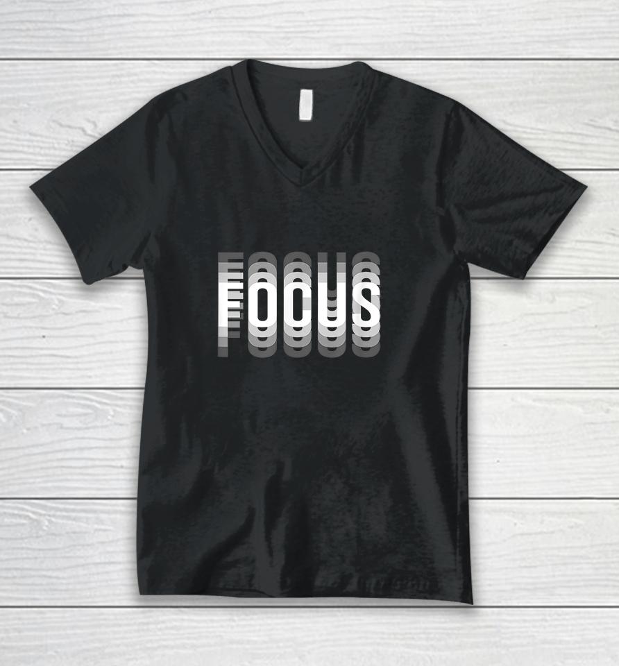 Focus - Optical Illusion Unisex V-Neck T-Shirt