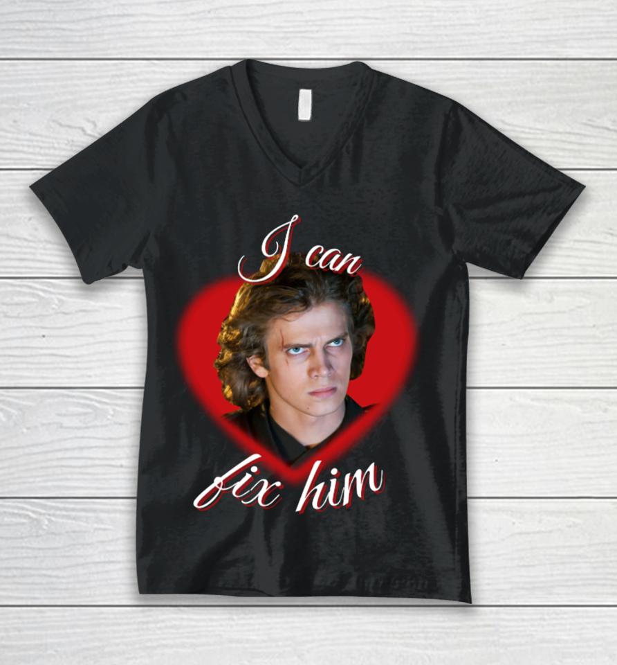 Folkcillian Anakin Skywalker I Can Fix Him Unisex V-Neck T-Shirt