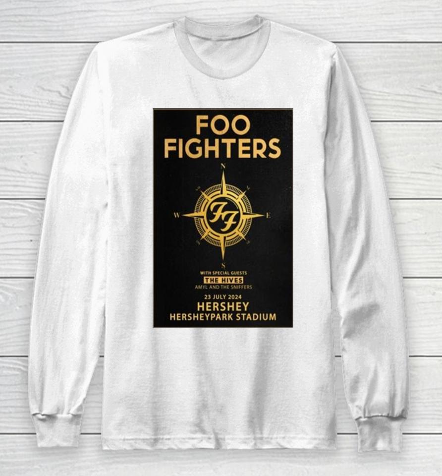 Foo Fighters July 23 2024 Hersheypark Stadium Hershey Long Sleeve T-Shirt