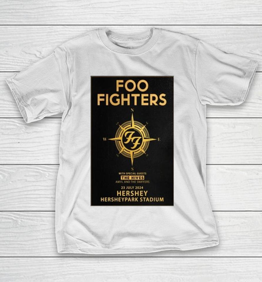 Foo Fighters July 23 2024 Hersheypark Stadium Hershey T-Shirt
