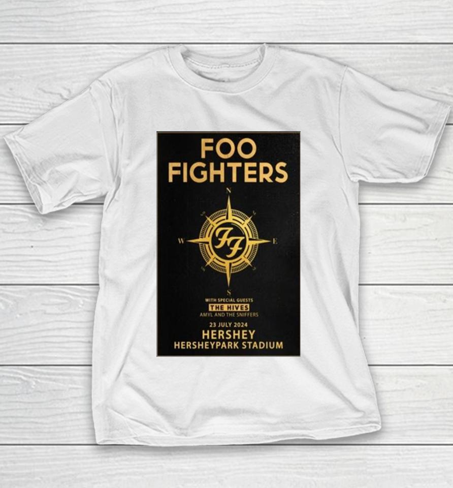 Foo Fighters July 23 2024 Hersheypark Stadium Hershey Youth T-Shirt