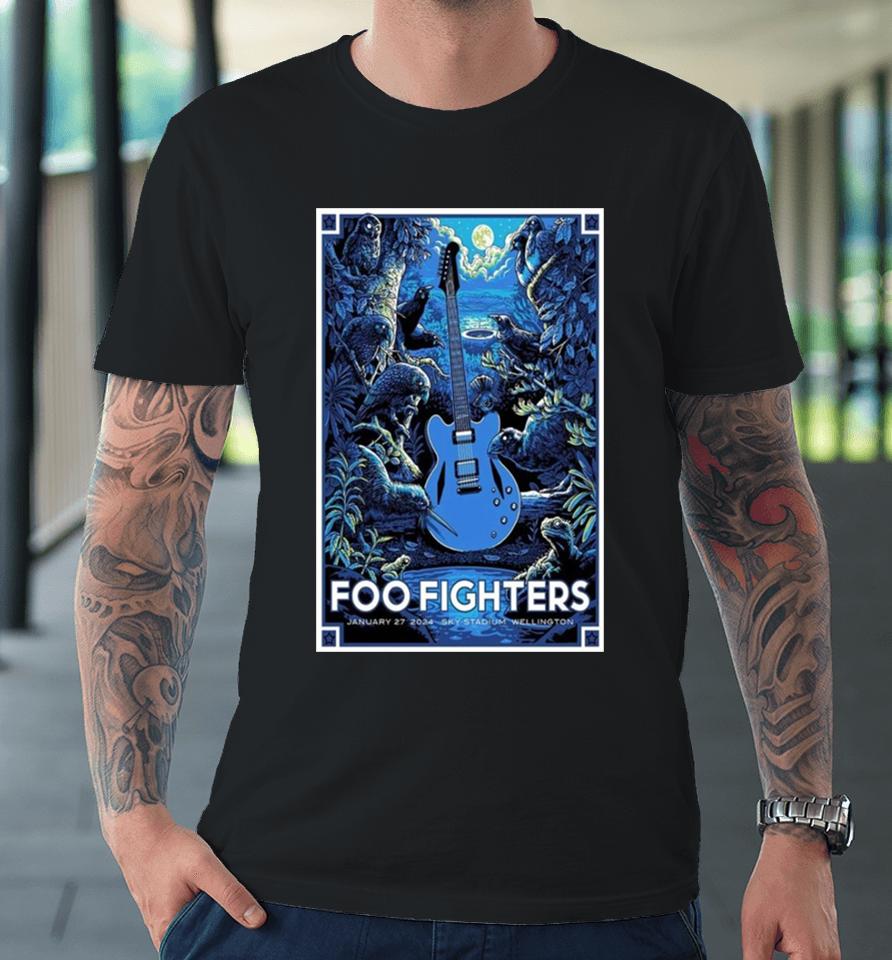 Foo Fighters Wellington Tonight January 27 2024 Sky Stadium Wellington Merchandise Tour Premium T-Shirt