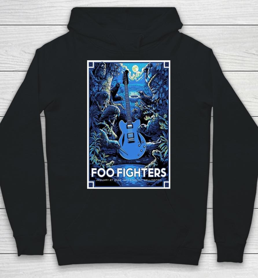 Foo Fighters Wellington Tonight January 27 2024 Sky Stadium Wellington Merchandise Tour Hoodie