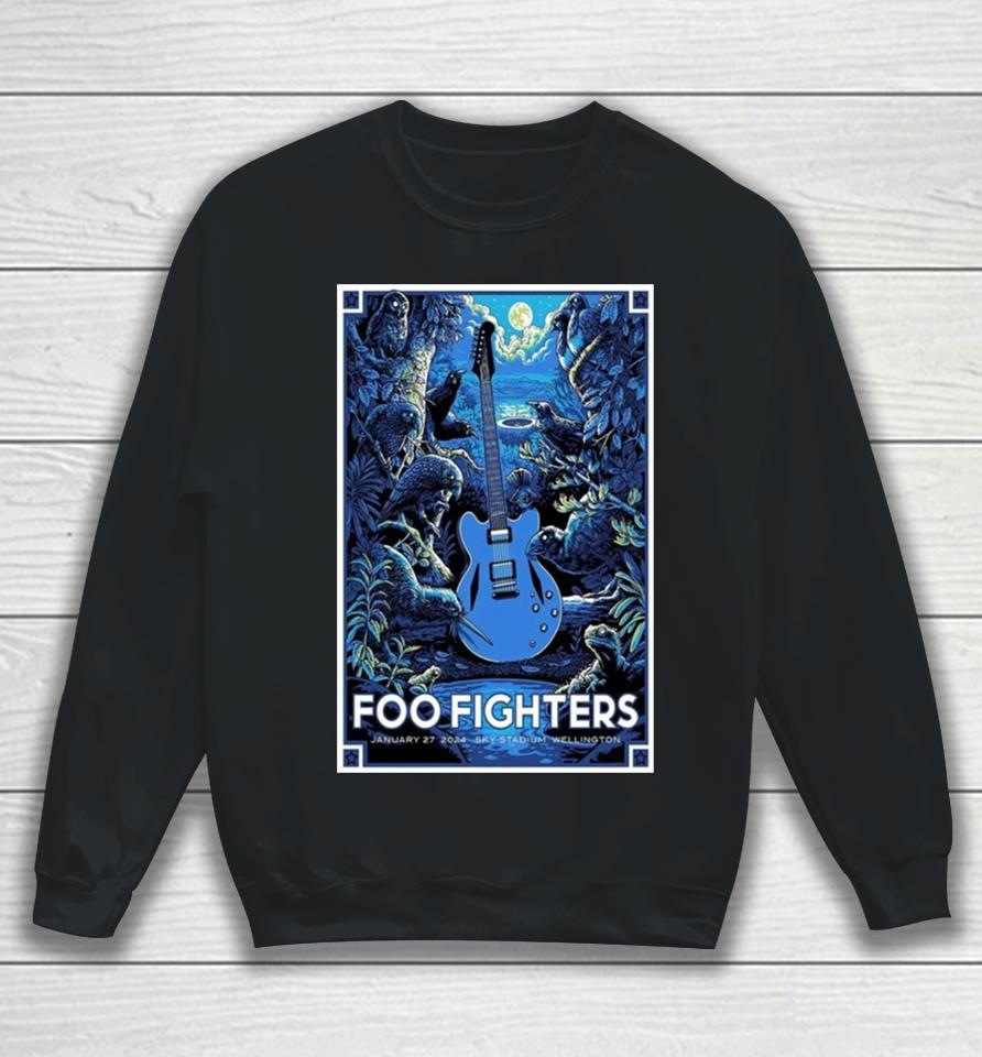 Foo Fighters Wellington Tonight January 27 2024 Sky Stadium Wellington Merchandise Tour Sweatshirt
