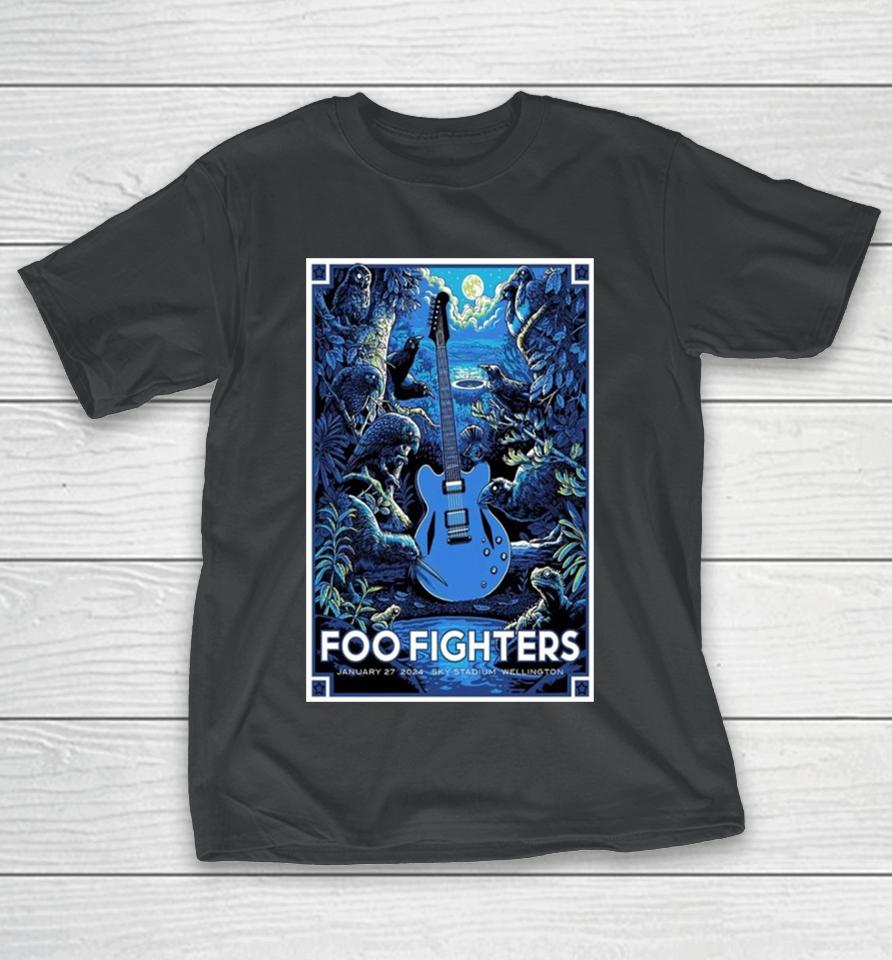 Foo Fighters Wellington Tonight January 27 2024 Sky Stadium Wellington Merchandise Tour T-Shirt