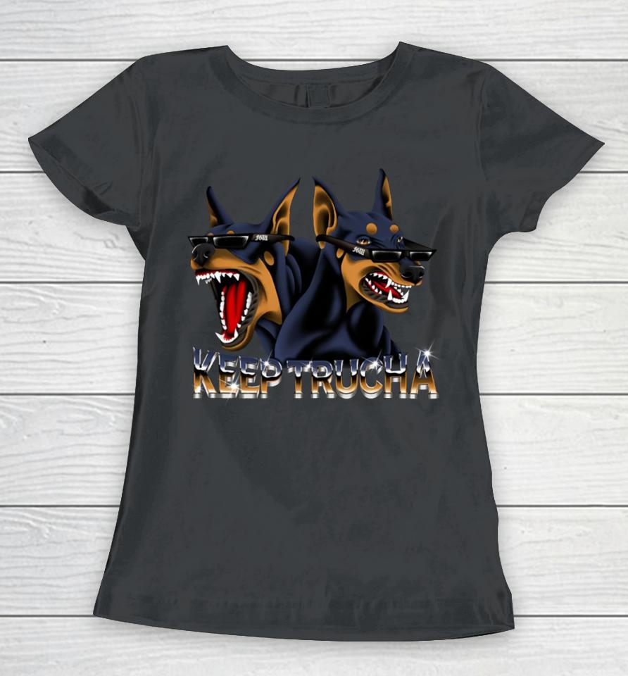 Foos Gone Wild Doggy Dawgs Keep Trucha Women T-Shirt