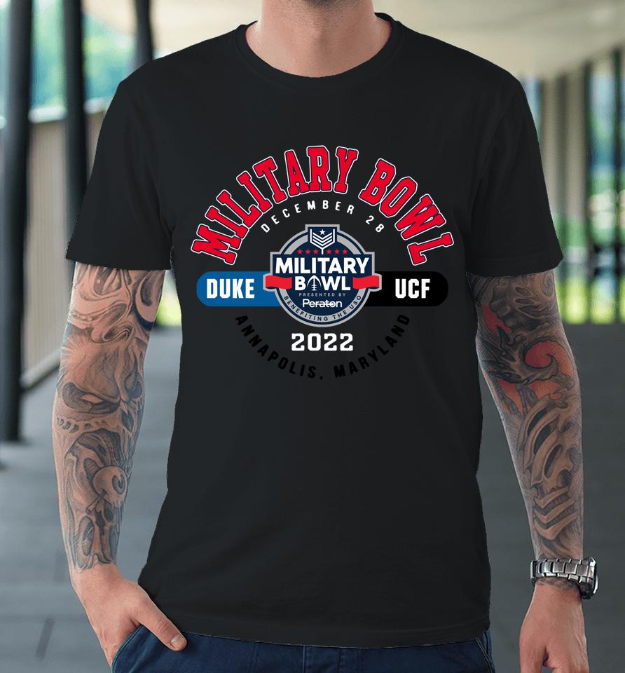Football 2022 Men's Muke Vs Ucf Military Bowl Dueling Helmets Premium T-Shirt
