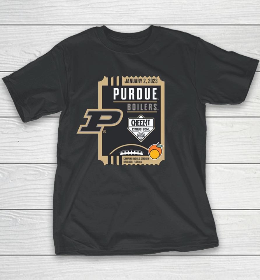 Football 2023 Cheez-It Citrus Bowl Purdue Boilers Youth T-Shirt