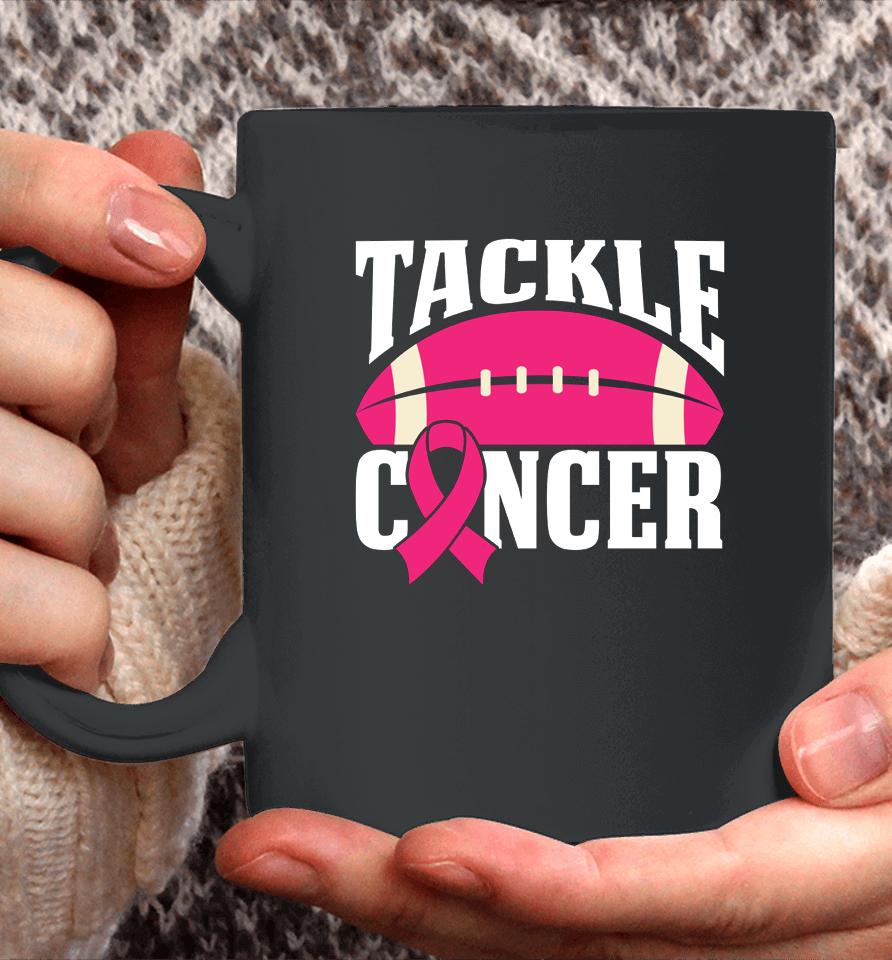 Football Cancer Breast Awareness Tackle Pink Ribbon Coffee Mug
