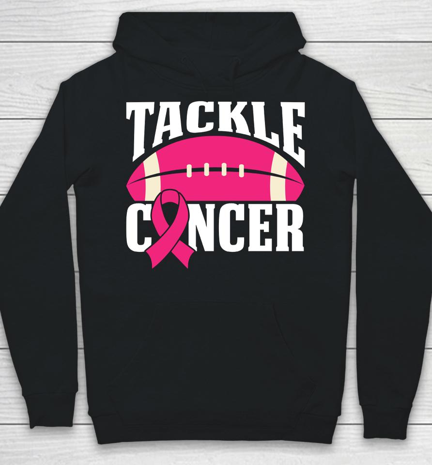 Football Cancer Breast Awareness Tackle Pink Ribbon Hoodie