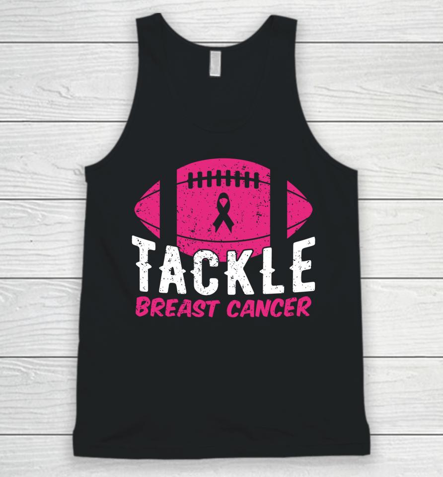 Football Ribbon Breast Cancer Awareness Tackle Breast Cancer Unisex Tank Top