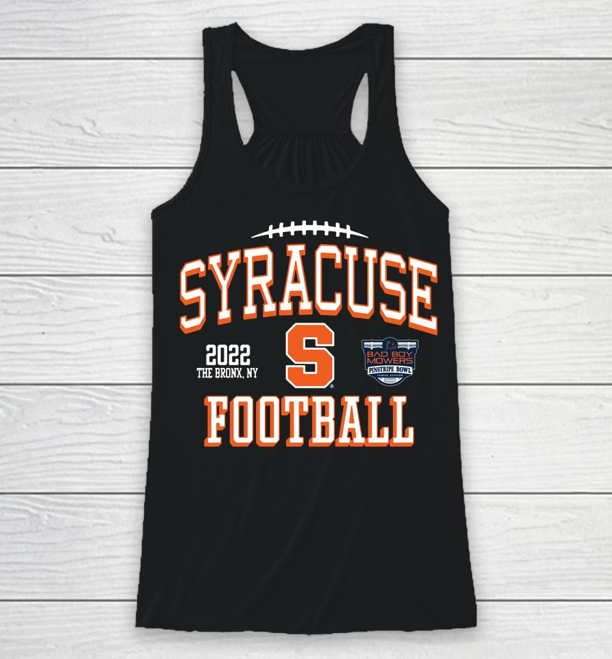 Football Syracuse Orange 2022 Pinstripe Bowl Bad Boy Mowers Racerback Tank