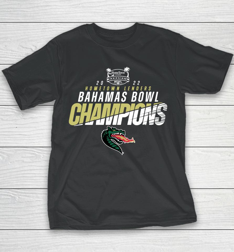 Football Uab Blazers 2022 Bahamas Bowls Champions Youth T-Shirt
